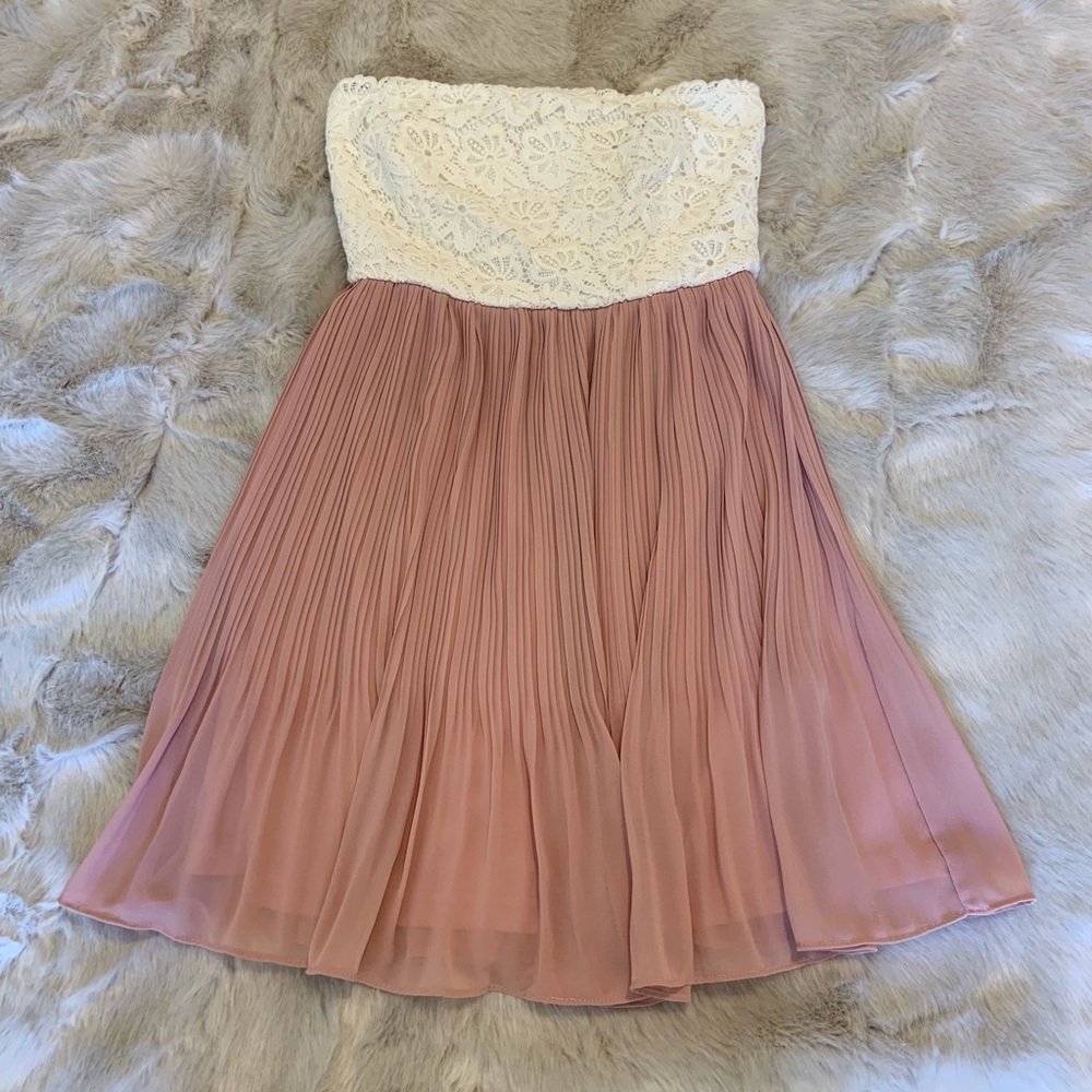 Foreign exchange eyelet white blush dress
